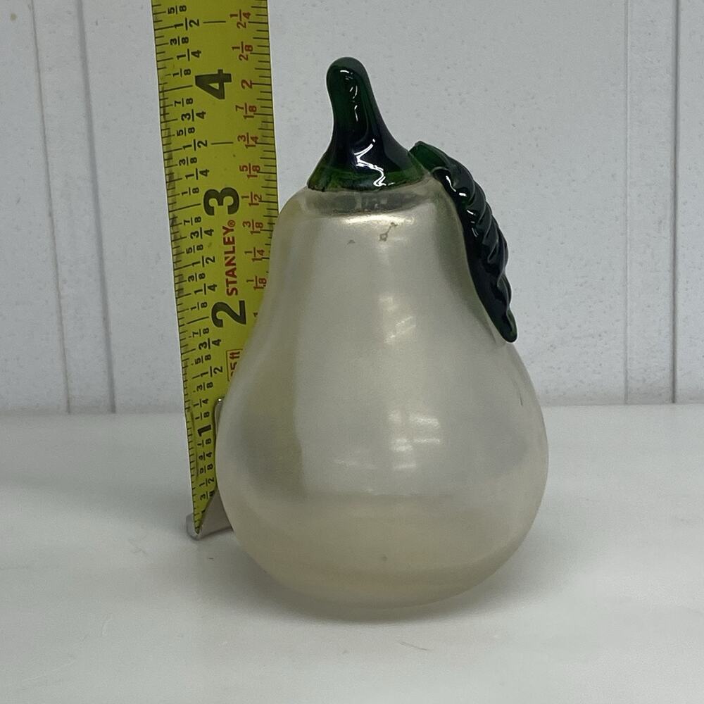 Art Glass Pear Fruit Figurine Pearl Gold Home Decor Shelf Sitter - AS IS - Picture 7 of 10